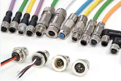 M12 Connector Series A/B/D/X Coding, 8 Pins, Copper, Male & Female, Waterproof IP67/IP68,