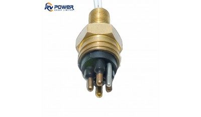 Micro Male Bulkhead Connector with 4 Pins MCBH4M Brass Material