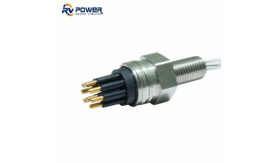 Micro Series MCBH8M Male Bulkhead Connector with 8 Pins Underwater Connector