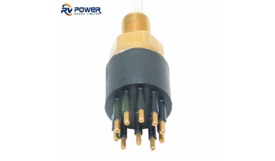 MCBH10M Micro Series Bulkhead 10 pins Male connector with brass material