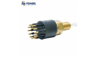 micro series bulkhead 12 pins Male connector with brass material MCBH12M