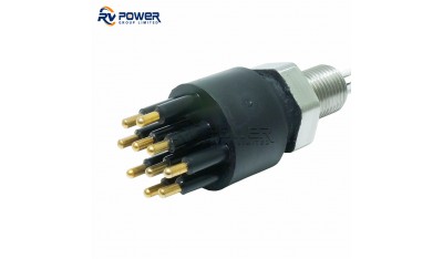 BH10M Underwater Connector Circular Series Bulkhead Connector 10 Pin Contact Male