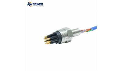 DBH8M Underwater Connector Ethernet Series Bulkhead Connector 8 Pin Contact Male