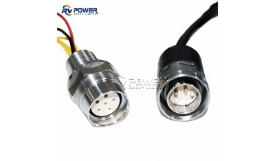 4 Core Fibre Optic Connector and 2 power underwater connector